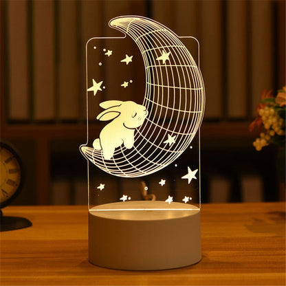3D Night Light LED Table Lamp