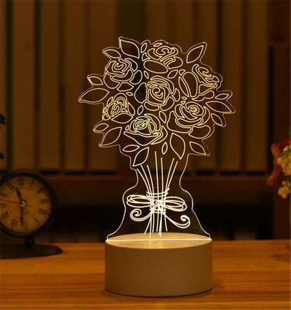 3D Night Light LED Table Lamp