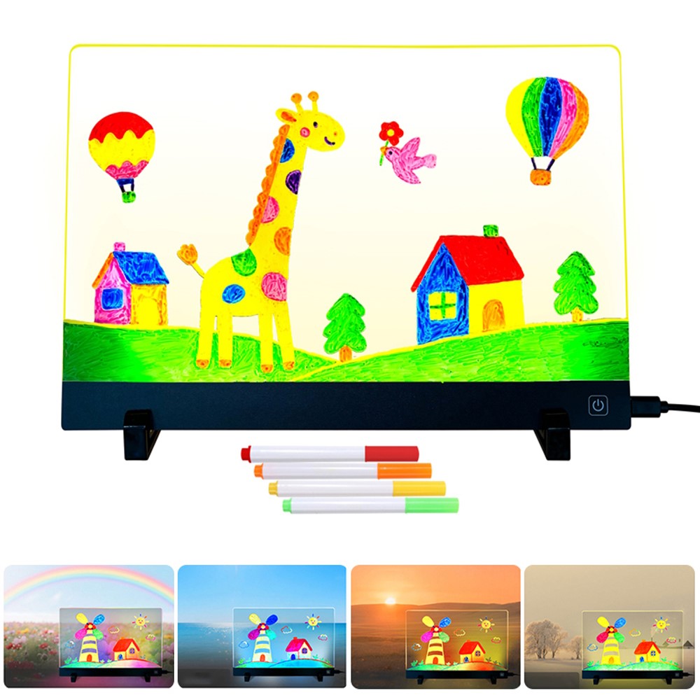 LED Drawing Board 20 x 30cm USB Powered for Kids