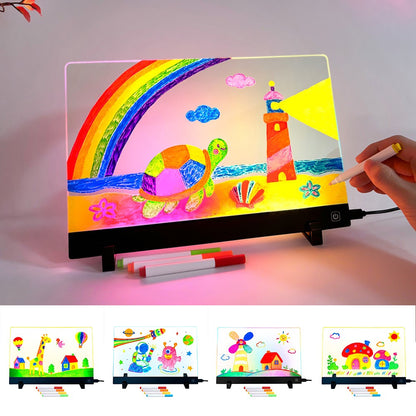LED Drawing Board 20 x 30cm USB Powered for Kids