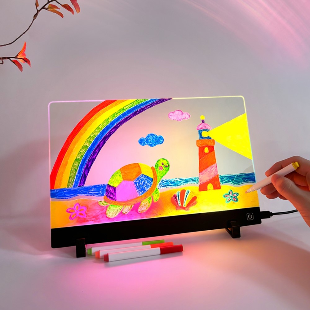 LED Drawing Board 20 x 30cm USB Powered for Kids