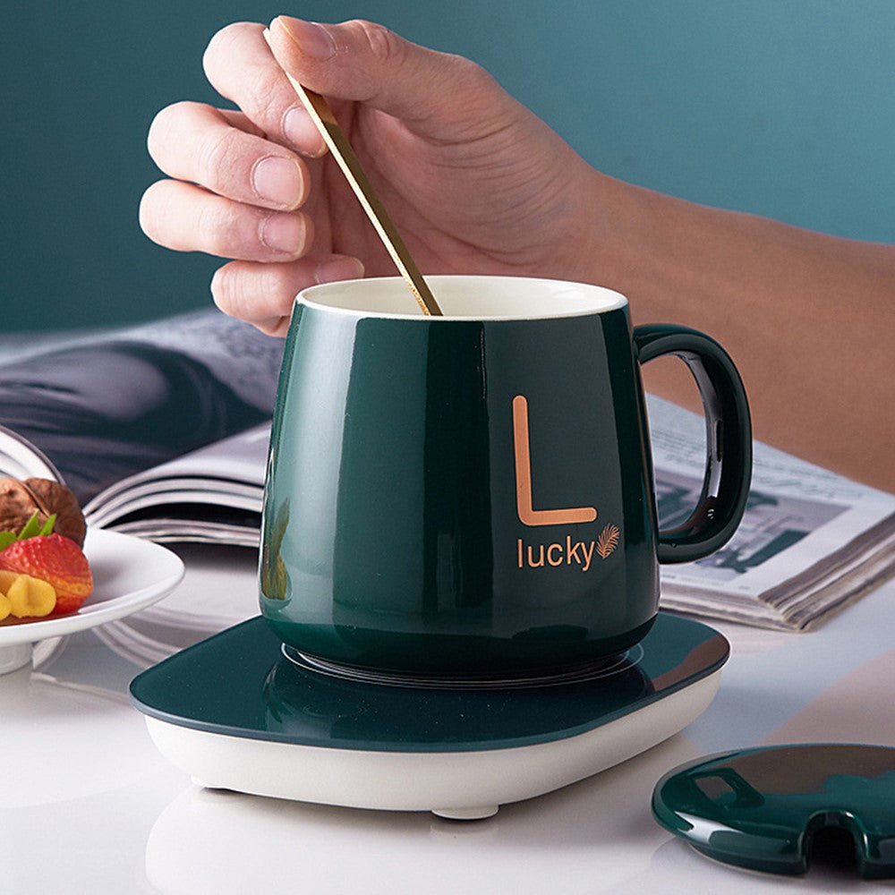 Smart Ceramic Coffee Mug Gift Set 55-Degree Constant Temperature Heater