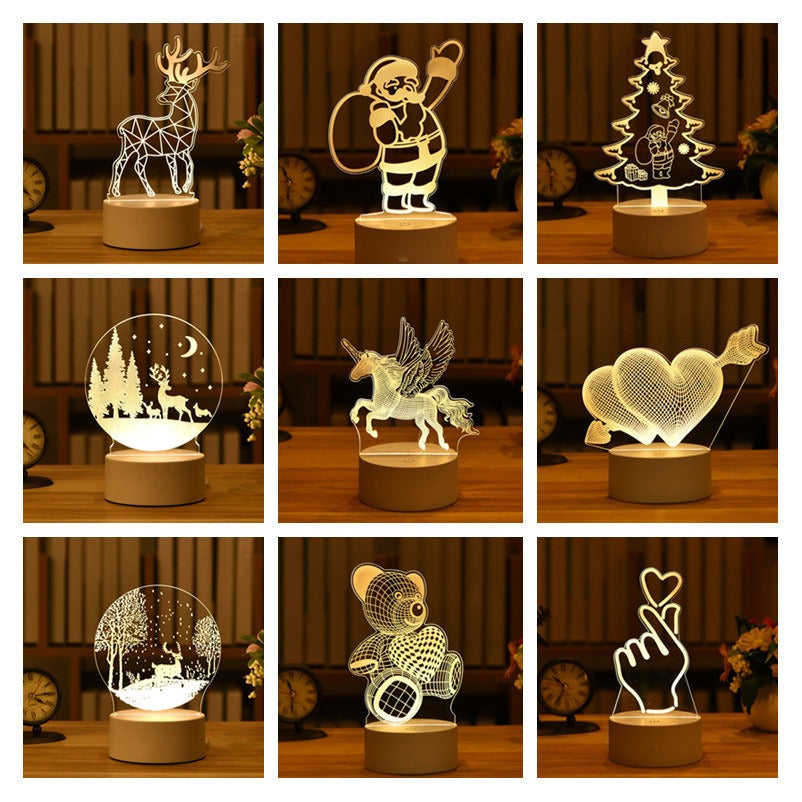 3D Night Light LED Table Lamp