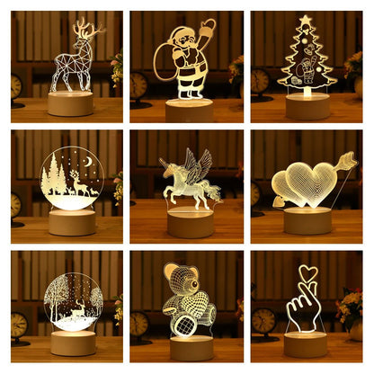 3D Night Light LED Table Lamp