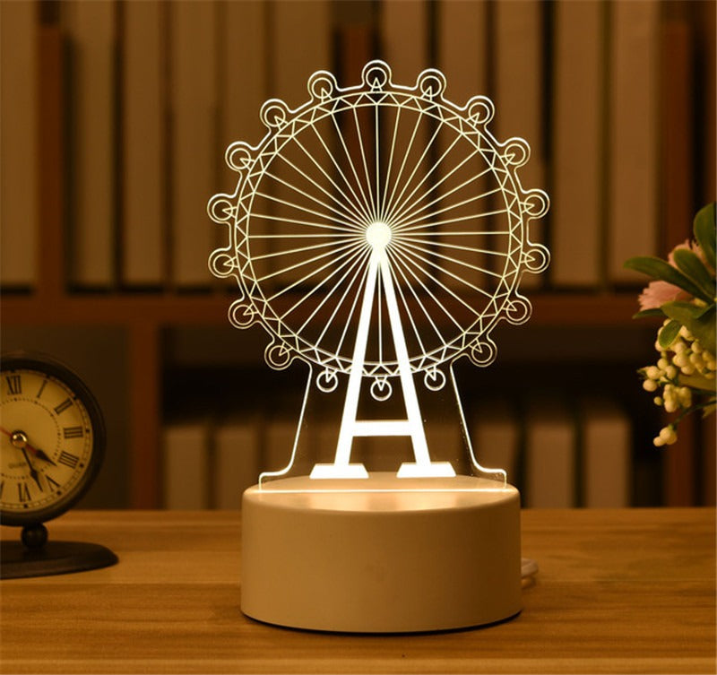 3D Night Light LED Table Lamp