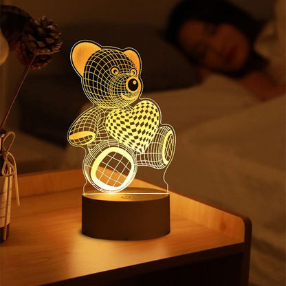 3D Night Light LED Table Lamp