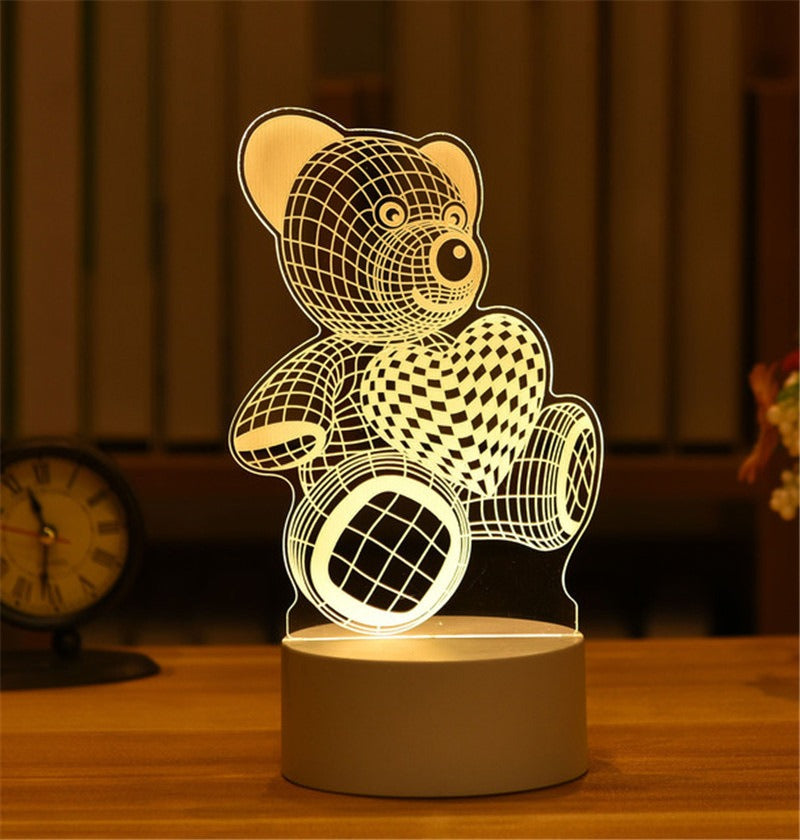 3D Night Light LED Table Lamp