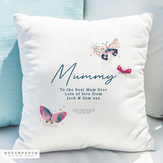 Personalised Hotchpotch Butterfly Cushion Gift for Mother's Day