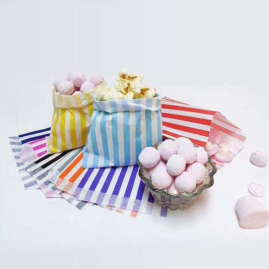 Candy Stripe Paper Bags 5" x 7" for Parties, Sweets, Gifts - TrendyGifts.co.uk