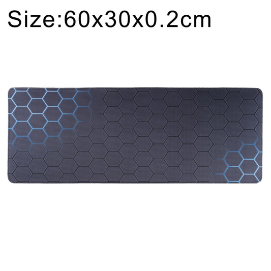 Anti-Slip Rubber Cloth Surface Game Mouse Mat Keyboard Pad (60 x 30 x 0.2cm) - Blue Honeycomb - TrendyGifts.co.uk