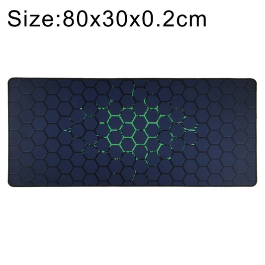 Anti-Slip Rubber Cloth Surface Game Mouse Mat Keyboard Pad (80 x 30 x 0.2cm) - Green Honeycomb - TrendyGifts.co.uk