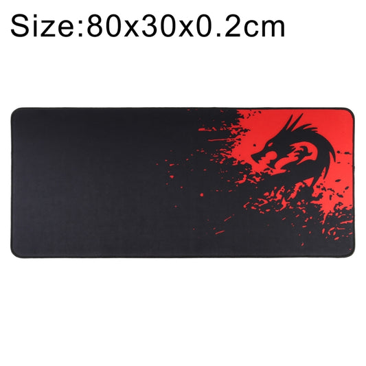 Anti-Slip Rubber Cloth Surface Game Mouse Mat Keyboard Pad (80 x 30 x 0.2cm) - Red Dragon - TrendyGifts.co.uk