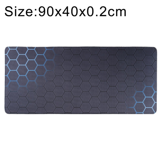 Anti-Slip Rubber Cloth Surface Game Mouse Mat Keyboard Pad (90 x 40 x 0.2cm) - Blue Honeycomb - TrendyGifts.co.uk