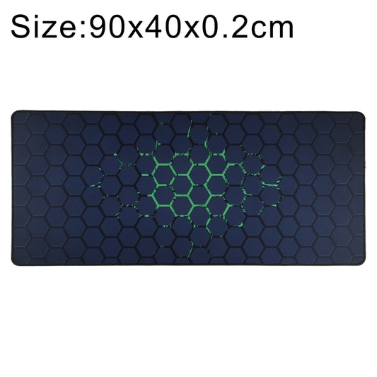 Anti-Slip Rubber Cloth Surface Game Mouse Mat Keyboard Pad (90 x 40 x 0.2cm) - Green Honeycomb - TrendyGifts.co.uk