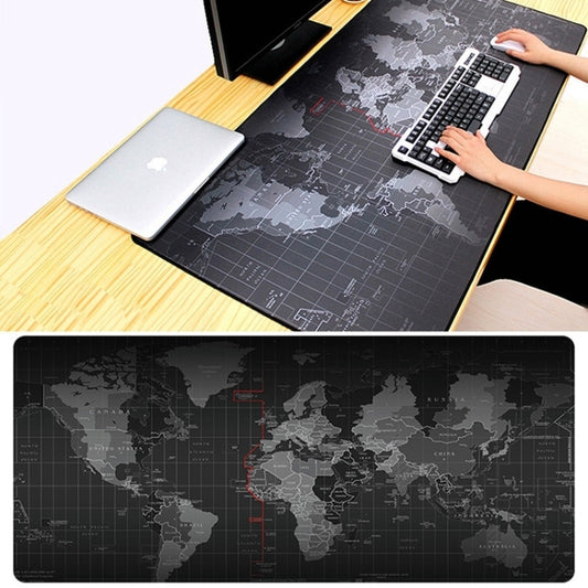 Extended Large Anti-Slip World Map Pattern Soft Rubber Smooth Cloth Surface Game Mouse Pad Keyboard Mat - TrendyGifts.co.uk