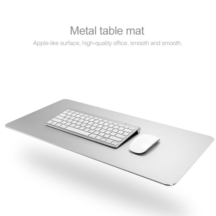 Aluminum Alloy Thick Metal Leather Non-slip Mat Desk Mouse Pad 600x300mm - TrendyGifts.co.uk