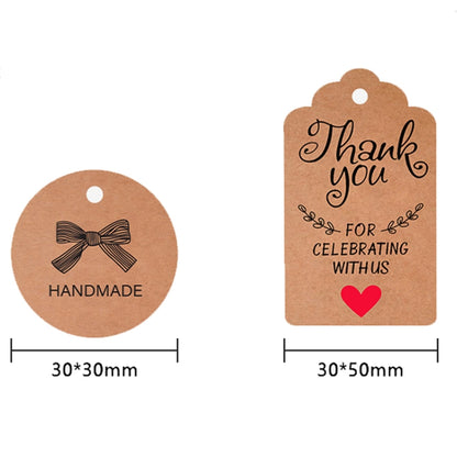 100PCS Bag Kraft Paper Gift Tag With 20m Hemp Rope - TrendyGifts.co.uk