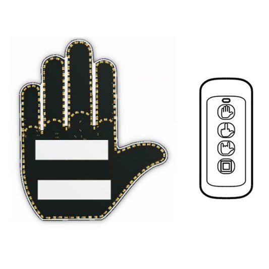 Rear Windshield Mounted Multifunctional Warning Anti-Rear Collision Gesture Light - Mens Black - TrendyGifts.co.uk